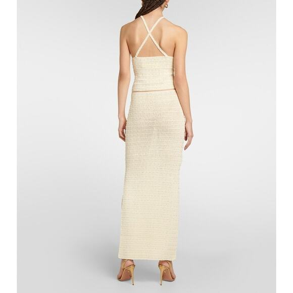 Aya Muse Veluti Embellished Crochet Maxi Dress crystal beaded 2 piece size XS - Picture 4 of 13